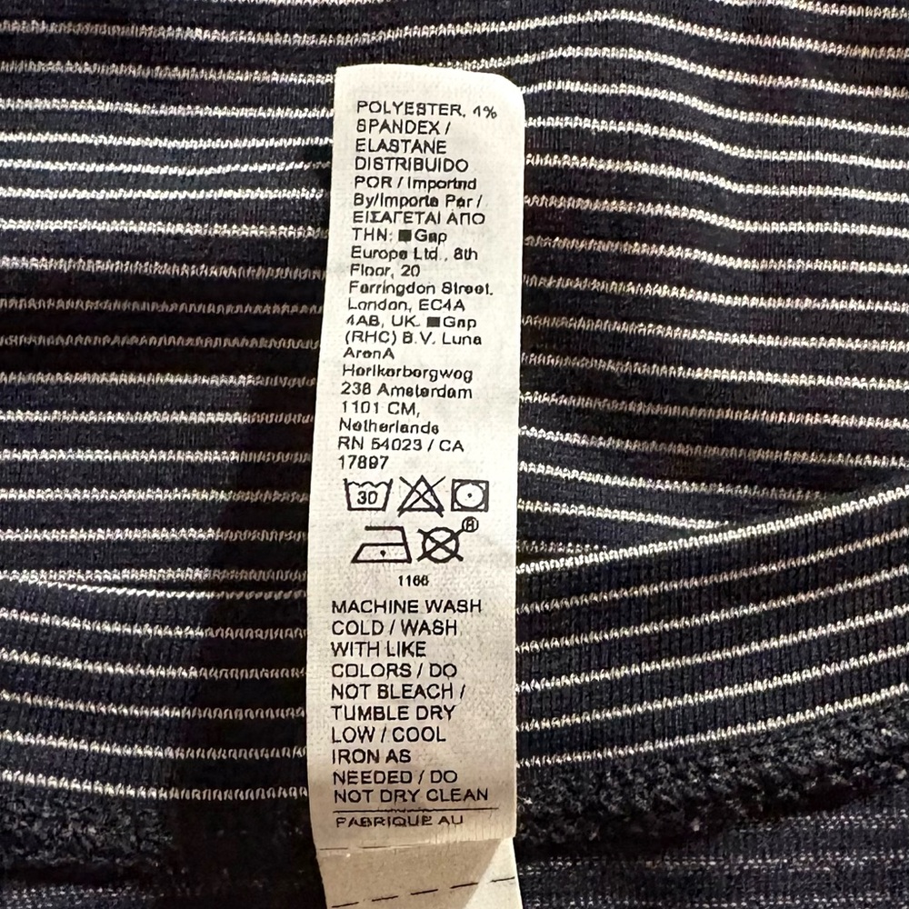 Athleta Momentum Seamless Tank Black Mini Stripe Size Medium - Picture 7 of 9